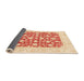 Sideview of Abstract Bright Orange Modern Rug, abs3790