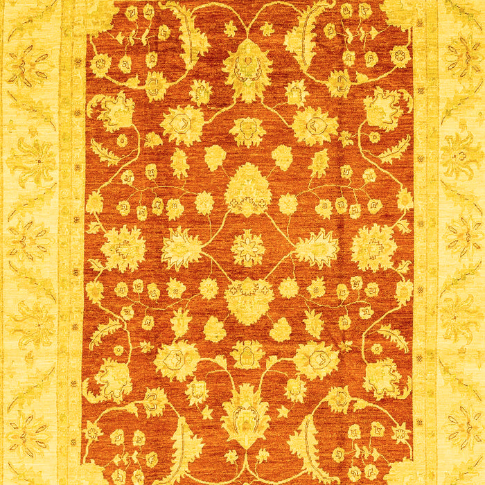 Machine Washable Abstract Yellow Modern Rug, wshabs3790yw