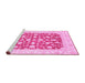 Sideview of Machine Washable Abstract Pink Modern Rug, wshabs3790pnk