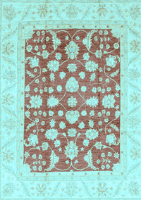 Abstract Light Blue Modern Rug, abs3790lblu