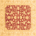 Square Abstract Brown Modern Rug, abs3790brn