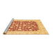 Sideview of Machine Washable Abstract Brown Modern Rug, wshabs3790brn