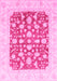 Machine Washable Abstract Pink Modern Rug, wshabs3790pnk