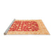 Sideview of Machine Washable Abstract Orange Modern Area Rugs, wshabs3790org