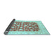 Sideview of Abstract Light Blue Modern Rug, abs3790lblu