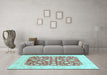 Machine Washable Abstract Light Blue Modern Rug in a Living Room, wshabs3790lblu