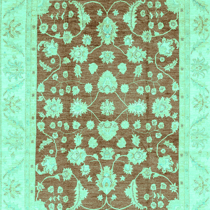 Machine Washable Abstract Turquoise Modern Area Rugs, wshabs3790turq