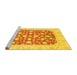 Sideview of Machine Washable Abstract Yellow Modern Rug, wshabs3790yw