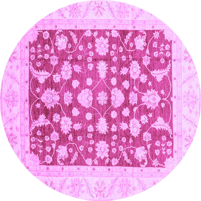 Round Machine Washable Abstract Purple Modern Area Rugs, wshabs3790pur