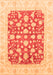 Machine Washable Abstract Orange Modern Area Rugs, wshabs3790org