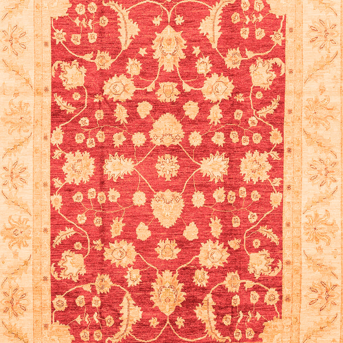 Machine Washable Abstract Orange Modern Area Rugs, wshabs3790org