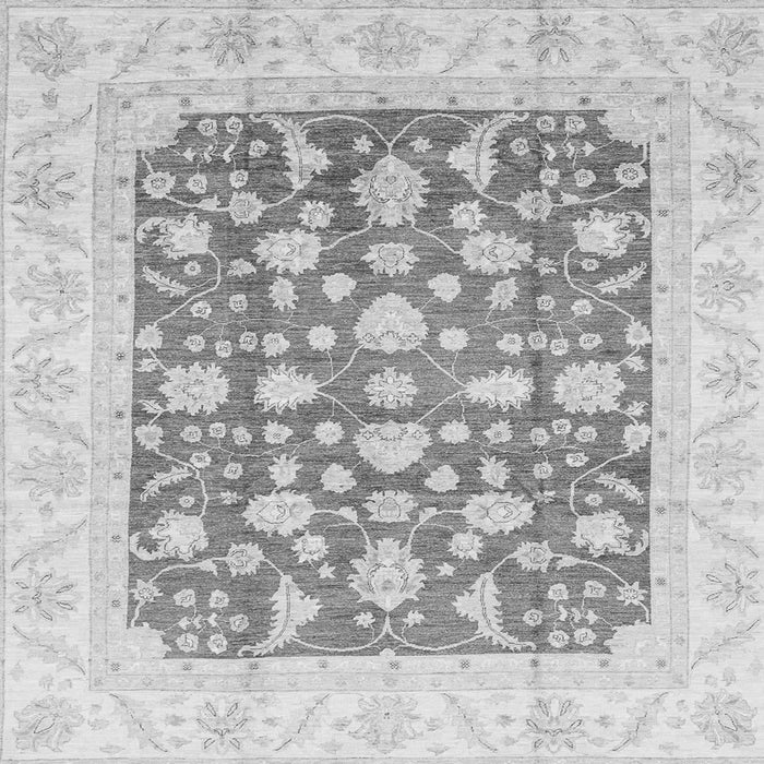 Square Abstract Gray Modern Rug, abs3790gry