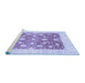 Sideview of Machine Washable Abstract Blue Modern Rug, wshabs3791blu