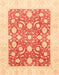 Machine Washable Abstract Bright Orange Rug, wshabs3791