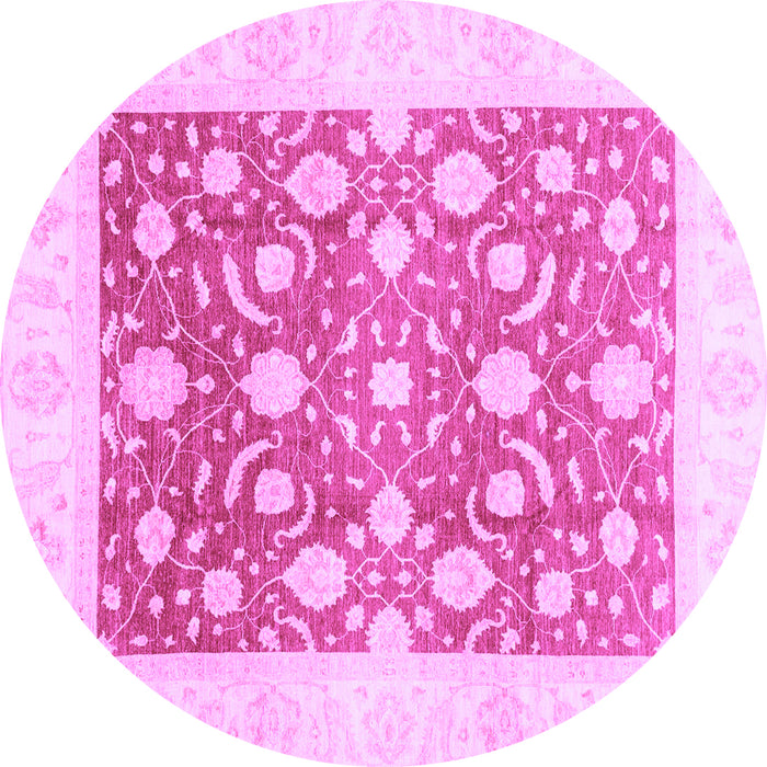 Round Machine Washable Abstract Purple Modern Area Rugs, wshabs3791pur
