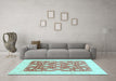 Machine Washable Abstract Light Blue Modern Rug in a Living Room, wshabs3791lblu