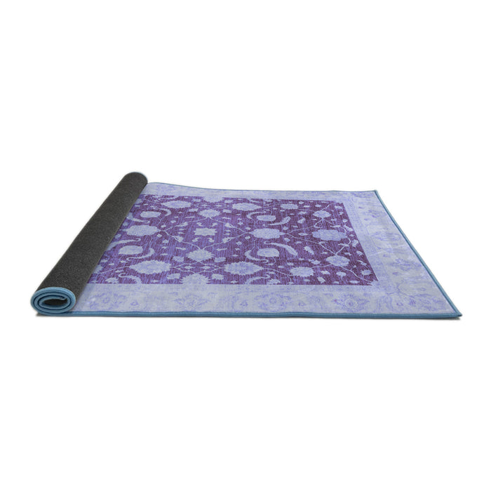 Sideview of Abstract Blue Modern Rug, abs3791blu