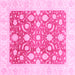 Square Abstract Pink Modern Rug, abs3791pnk