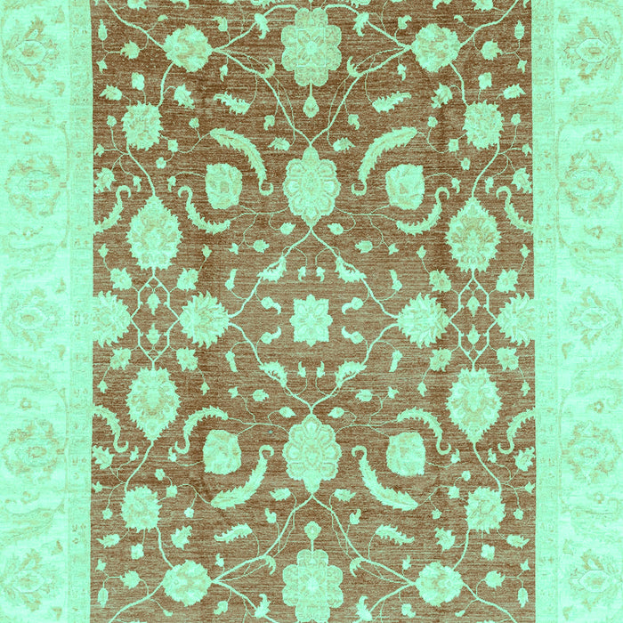 Machine Washable Abstract Turquoise Modern Area Rugs, wshabs3791turq