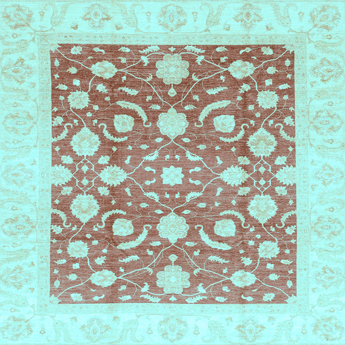 Square Machine Washable Abstract Light Blue Modern Rug, wshabs3791lblu