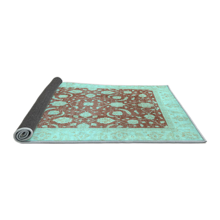 Sideview of Abstract Light Blue Modern Rug, abs3791lblu