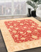 Machine Washable Abstract Bright Orange Rug in a Family Room, wshabs3791