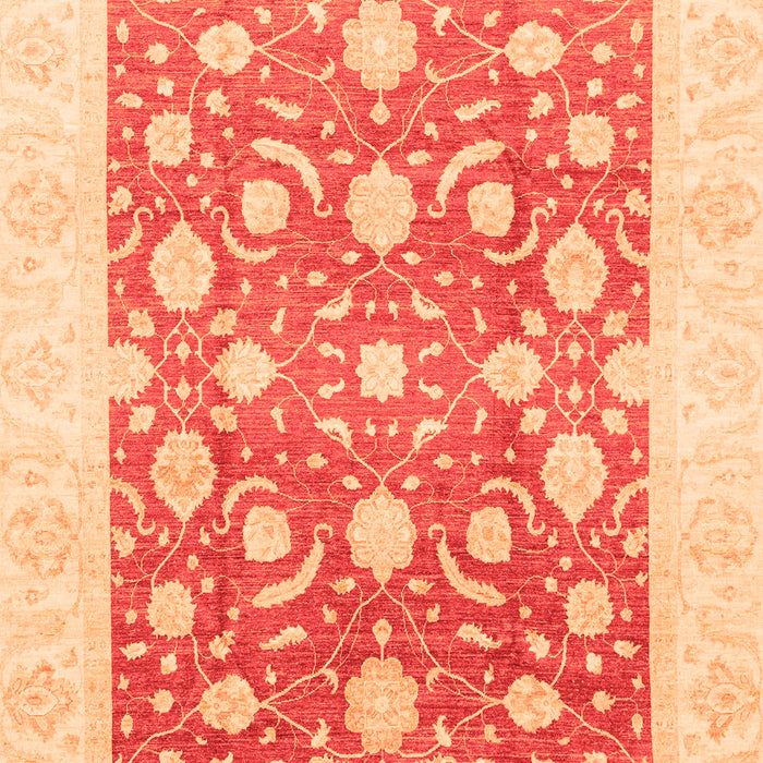 Machine Washable Abstract Orange Modern Area Rugs, wshabs3791org