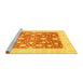 Sideview of Machine Washable Abstract Yellow Modern Rug, wshabs3791yw