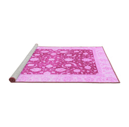 Sideview of Machine Washable Abstract Purple Modern Area Rugs, wshabs3791pur