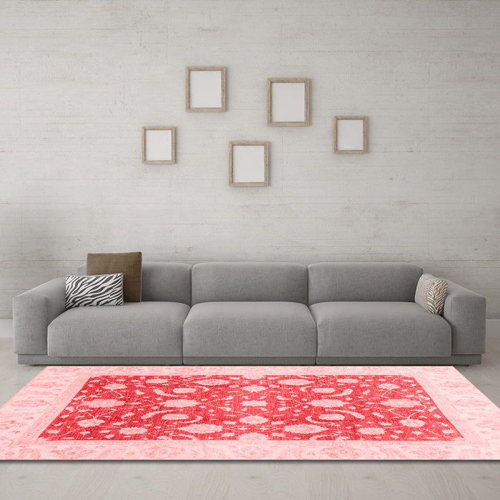 Modern Red Washable Rugs