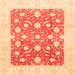 Square Abstract Orange Modern Rug, abs3791org