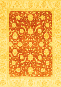 Abstract Yellow Modern Rug, abs3791yw