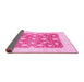 Sideview of Abstract Pink Modern Rug, abs3791pnk