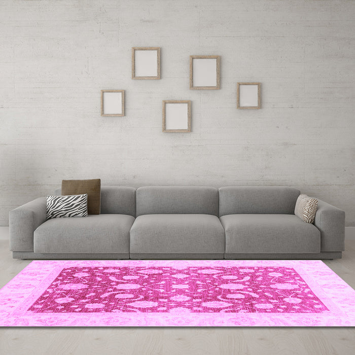 Machine Washable Abstract Purple Modern Area Rugs in a Living Room, wshabs3791pur