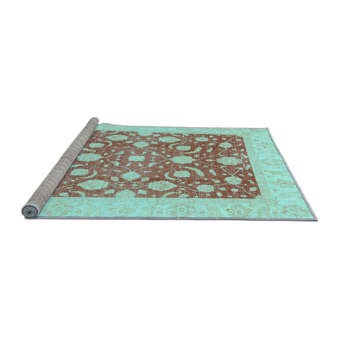 Sideview of Machine Washable Abstract Light Blue Modern Rug, wshabs3791lblu