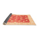 Sideview of Abstract Orange Modern Rug, abs3791org