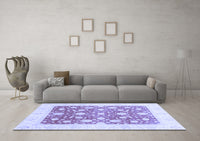 Machine Washable Abstract Blue Modern Rug, wshabs3791blu