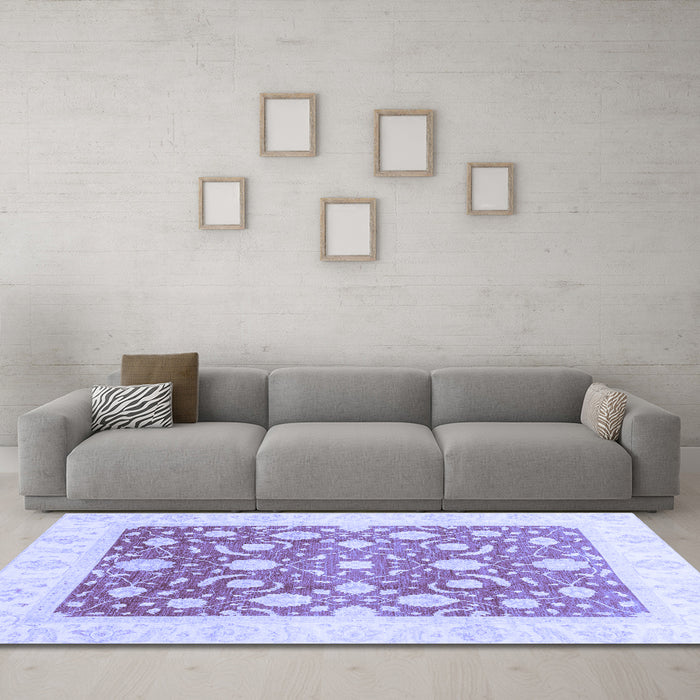 Machine Washable Abstract Blue Modern Rug in a Living Room, wshabs3791blu