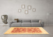 Machine Washable Abstract Brown Modern Rug in a Living Room,, wshabs3791brn