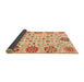 Sideview of Abstract Mustard Yellow Modern Rug, abs3792