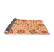 Sideview of Abstract Orange Modern Rug, abs3792org