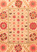 Machine Washable Abstract Orange Modern Area Rugs, wshabs3792org