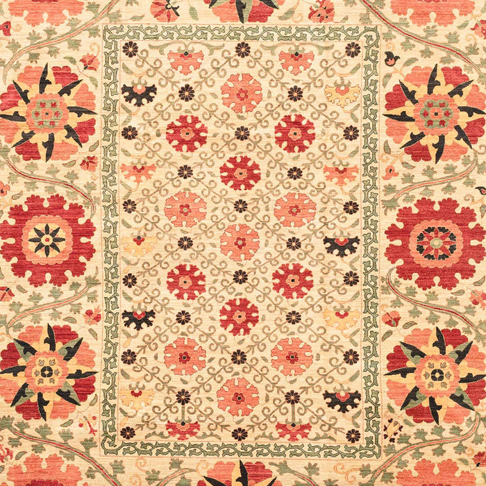 Machine Washable Abstract Mustard Yellow Rug, wshabs3792