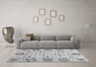 Machine Washable Abstract Gray Modern Rug in a Living Room,, wshabs3792gry