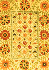 Abstract Yellow Modern Rug, abs3792yw