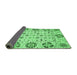 Sideview of Abstract Emerald Green Modern Rug, abs3792emgrn