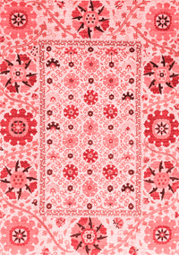 Abstract Red Modern Rug, abs3792red