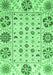 Machine Washable Abstract Emerald Green Modern Area Rugs, wshabs3792emgrn