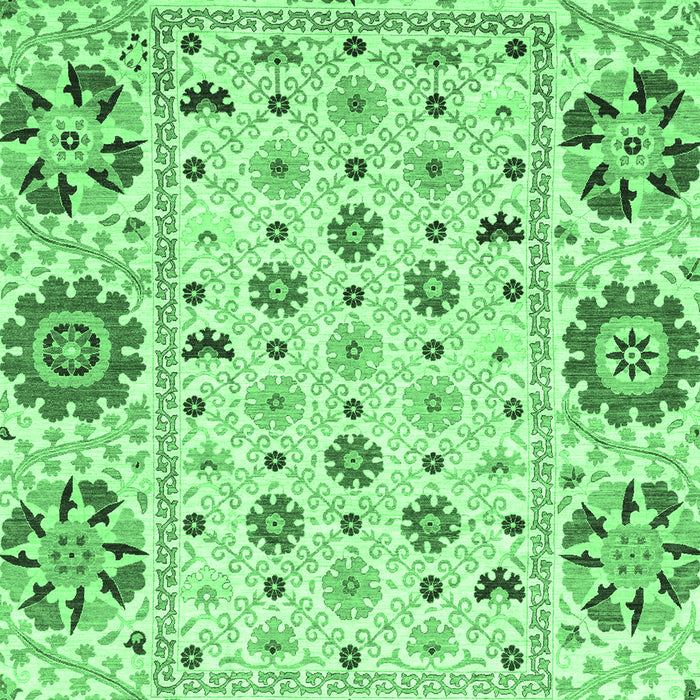Machine Washable Abstract Emerald Green Modern Area Rugs, wshabs3792emgrn