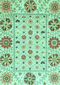 Abstract Turquoise Modern Rug, abs3792turq